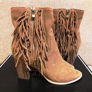 MIA Coty Booties in Natural Suede